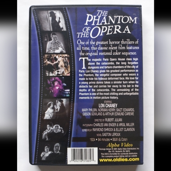 Lon Chaney's 1920s Phantom Of The Opera DVD - Picture 2 of 3